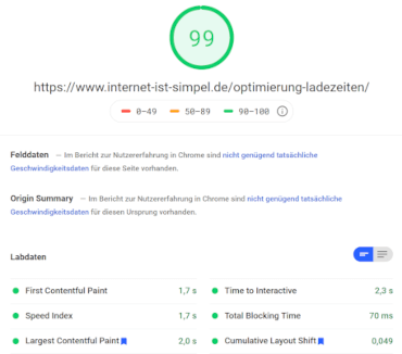Ladzeiten optimieren WordPress Mobile